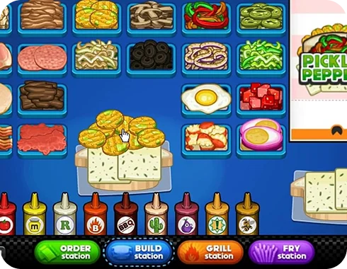 Papa's Cheeseria gameplay screenshot